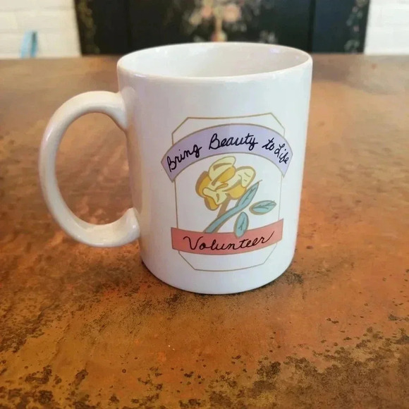 Vintage Rose Mug + White + Yellow - Picture 5 of 5